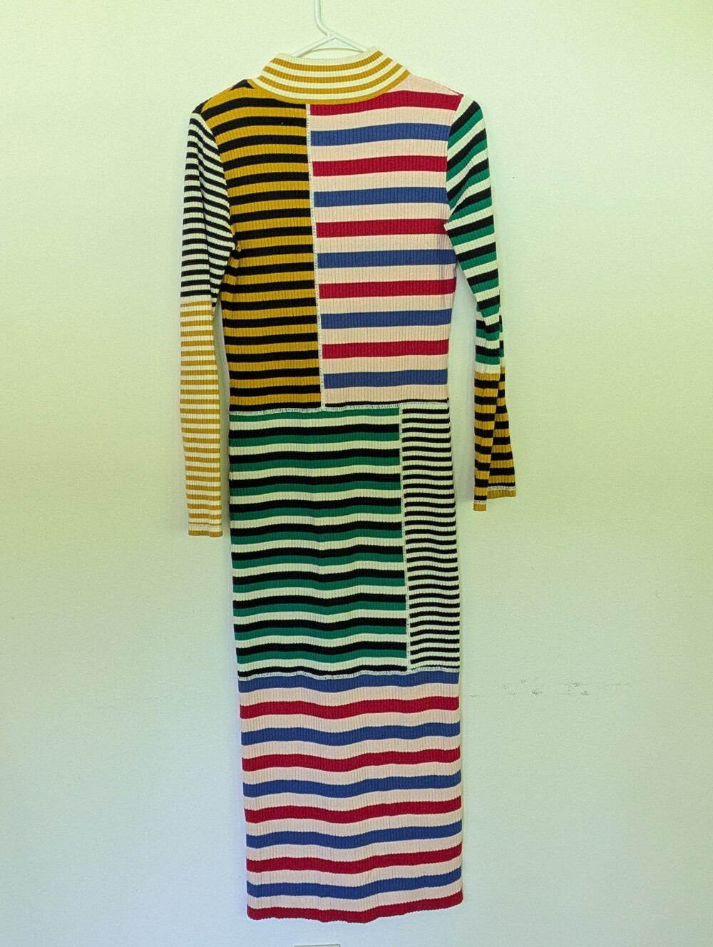 L. F. Markey Cecil Midi Dress Stripes Ribbed Small - Picture 3 of 7